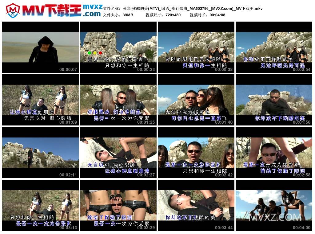 张寒-残酷的美(MTV)_国语_流行歌曲_MA503796